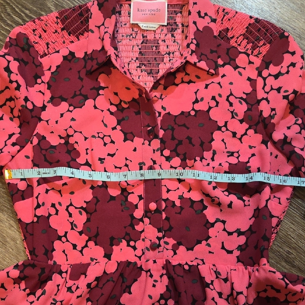Kate Spade Vibrant Pink and Purple Long Sleeve Dress - Picture 6 of 8